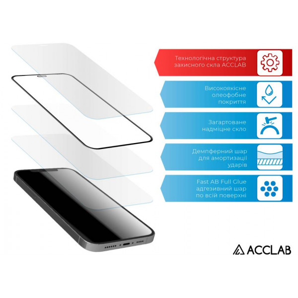 Фото - Захисне скло для смартфону ACCLAB Full Glue for Tecno Spark 10 (1283126580550)