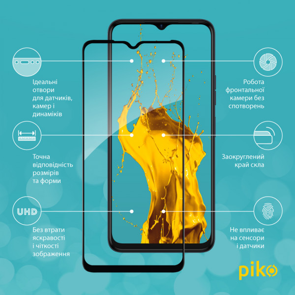 Фото - Захисне скло для смартфону Piko Full Glue for Tecno Spark 10 (1283126580635)