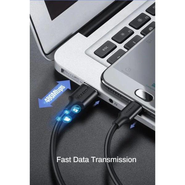 Фото - Кабель UGREEN US289 USB 2.0 to Micro 3m Black (60827)