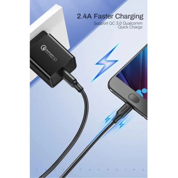 Фото - Кабель UGREEN US289 USB 2.0 to Micro 3m Black (60827)