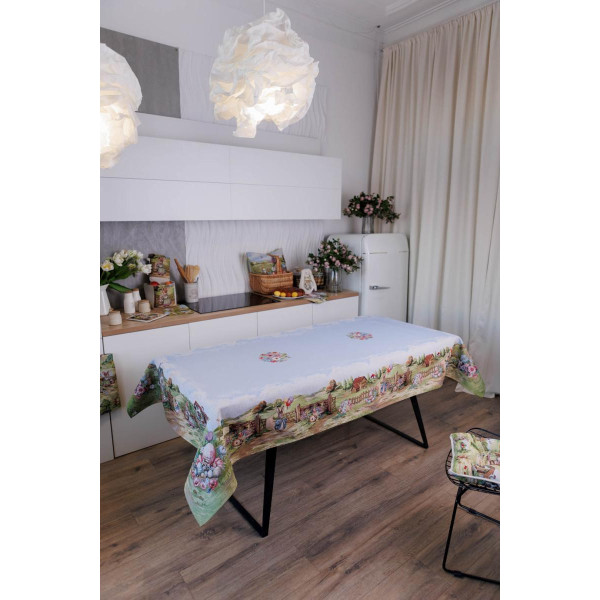 Фото - Скатертина раннер Прованс Великодня гобеленова Настрій 135х240 см (044254)