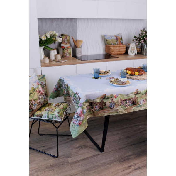 Фото - Скатертина раннер Прованс Великодня гобеленова Настрій 135х240 см (044254)