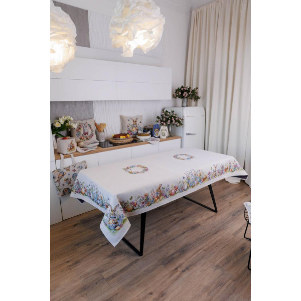 Фото - Скатерть прямоугольная Прованс Пасхальная гобеленовая Соцветие 135х260 cм (044098)