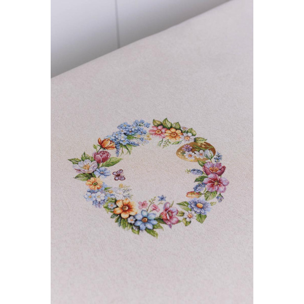 Фото - Скатерть прямоугольная Прованс Пасхальная гобеленовая Соцветие 135х260 cм (044098)