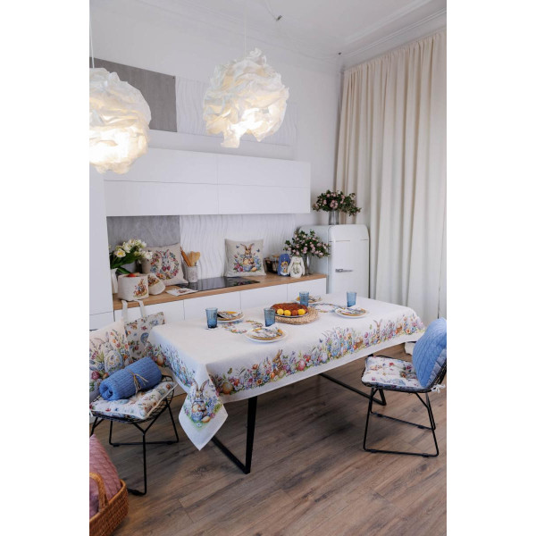 Фото - Скатерть прямоугольная Прованс Пасхальная гобеленовая Соцветие 135х260 cм (044098)