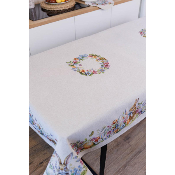 Фото - Скатерть прямоугольная Прованс Пасхальная гобеленовая Соцветие 135х260 cм (044098)