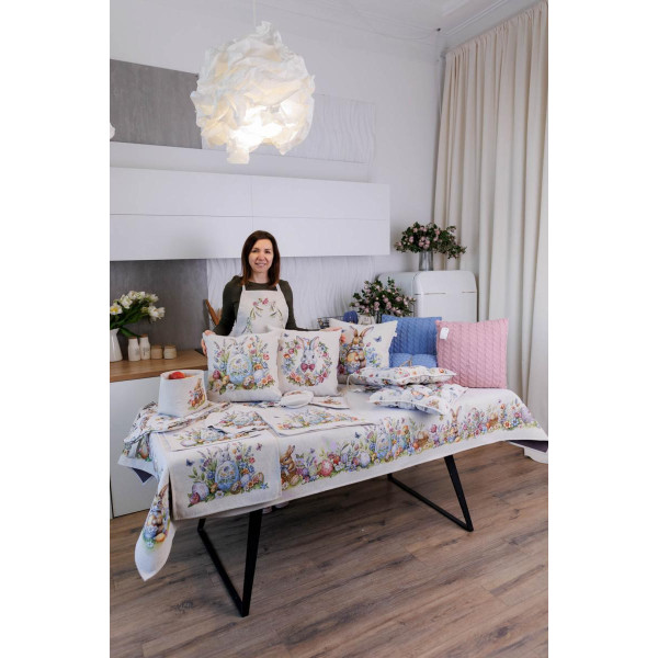 Фото - Скатерть прямоугольная Прованс Пасхальная гобеленовая Соцветие 135х260 cм (044098)