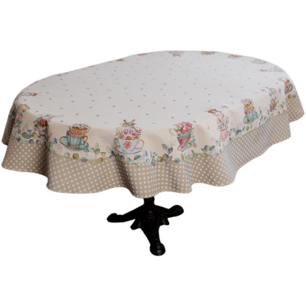 Фото - Скатерть овальная Прованс гобеленовая Очарование 135х180 см (044016)