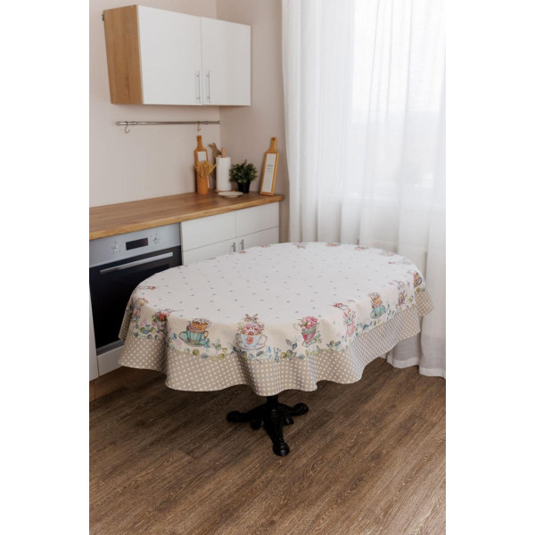 Фото - Скатерть овальная Прованс гобеленовая Очарование 135х180 см (044016)