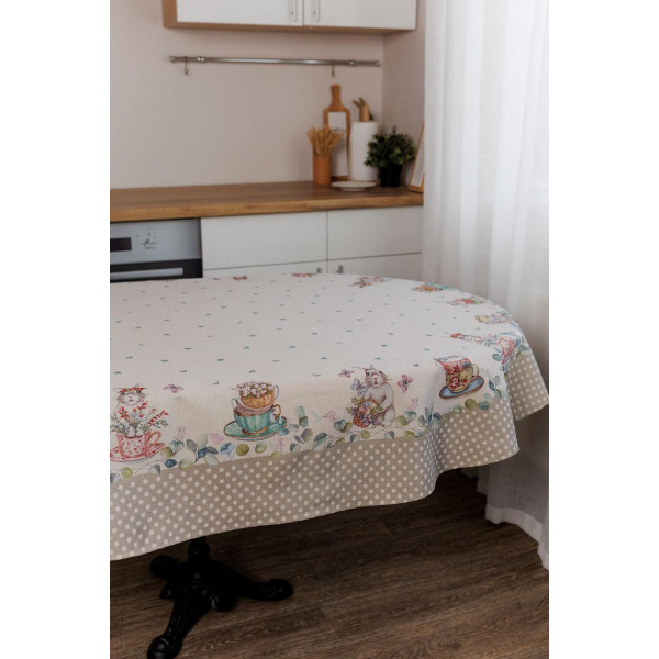 Фото - Скатерть овальная Прованс гобеленовая Очарование 135х180 см (044016)