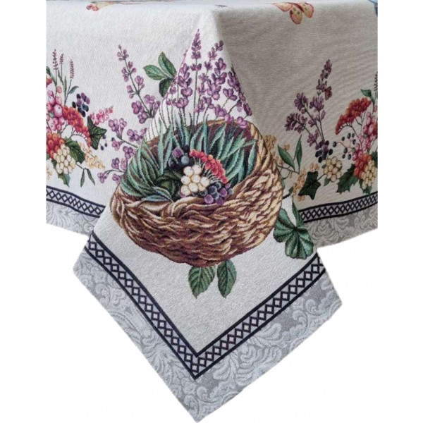 Фото - Скатерть прямоугольная Прованс Лавандовое поле 135х350 см (034315)