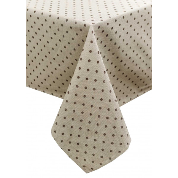 Фото - Скатерть прямоугольная Прованс Горох коричневый 136х180 см (031580)