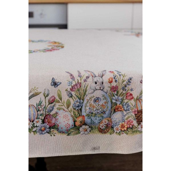 Фото - Скатерть овальная Прованс Пасхальная Соцветие 136х240 см (044108)