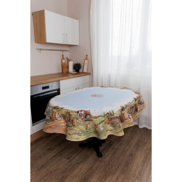 Фото - Скатерть овальная Прованс Пасхальная Настроение 136х240 см (044266)