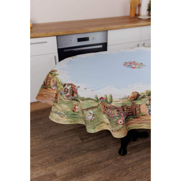 Фото - Скатерть овальная Прованс Пасхальная Настроение 136х240 см (044266)