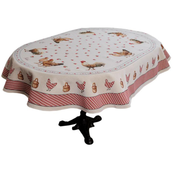 Фото - Скатертина овальна Прованс Гобеленова Добробут 136х180 см (044418)