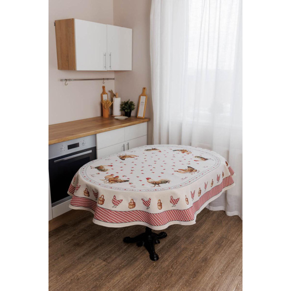 Фото - Скатертина овальна Прованс Гобеленова Добробут 136х180 см (044418)