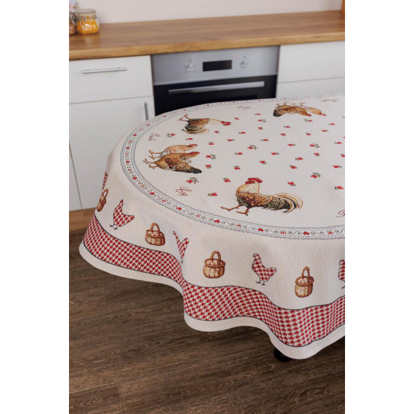 Фото - Скатертина овальна Прованс Гобеленова Добробут 136х180 см (044418)