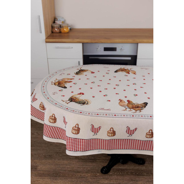 Фото - Скатертина овальна Прованс Гобеленова Добробут 136х180 см (044418)