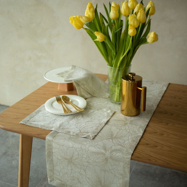 Фото - Скатертина раннер Едельвіка Меліса 140х40 см кедровий (276-23/00)