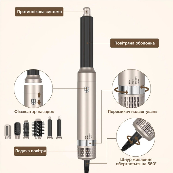 Фото - Уценка - Стайлер INSPIRE WT-632-5IN1-Gold