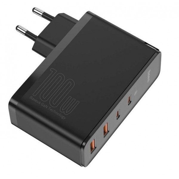Фото - Сетевое зарядное устройство Baseus 2xUSB 100W GaN 2xUSB-C+2xUSB-A (CCGAN2P-L01)