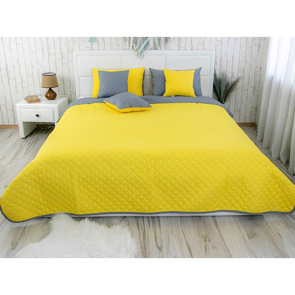 Фото - Покривало односпальне Руно 150х212 Yellow Grey (360.52У_Yellow Grey)
