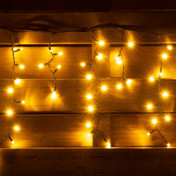 Фото - Гирлянда-штора Novogod'ko уличная Бахрома 150 LED бел. тепл. 5.5 м (801192) Фото - Гирлянда-штора Novogod'ko уличная Бахрома 150 LED бел. тепл. 5.5 м (801192)