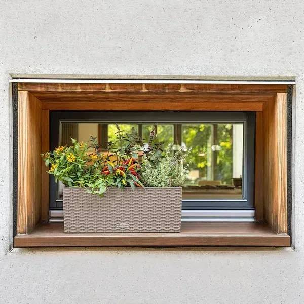 Фото - Вазон Lechuza 50\19\19 Балконера Котедж Білий 15600