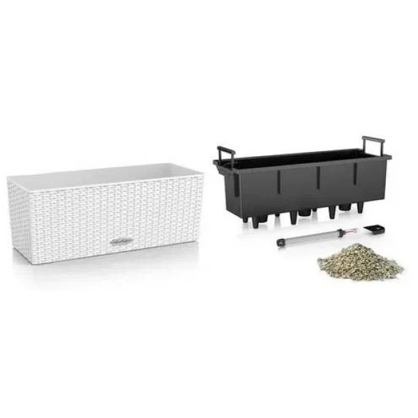 Фото - Вазон Lechuza 50\19\19 Балконера Котедж Білий 15600