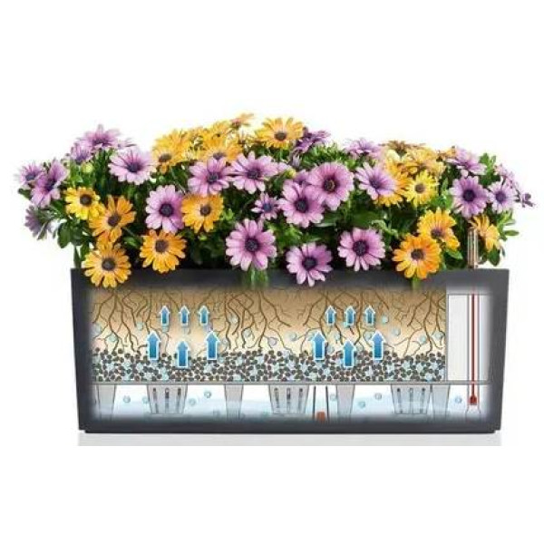 Фото - Вазон Lechuza 50\19\19 Балконера Котедж Білий 15600