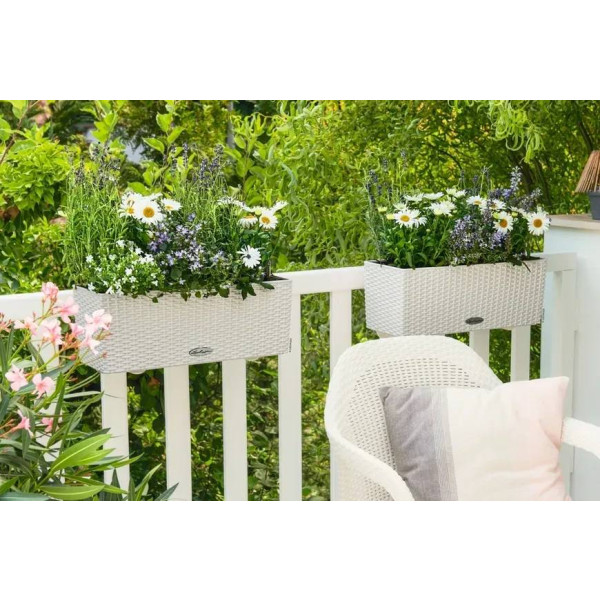 Фото - Вазон Lechuza 50\19\19 Балконера Котедж Білий 15600