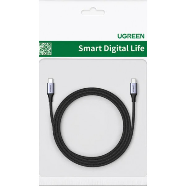 Фото - Кабель синхронізації даних UGREEN US535 USB-C to USB-C 240W PD Fast Charging 2m Space Gray (90440)