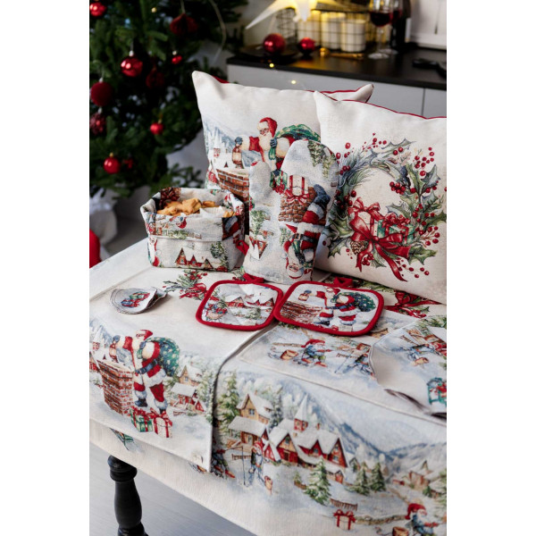 Фото - Набір прихваток Прованс з велюром Снігова зима 15х20 см (038515)