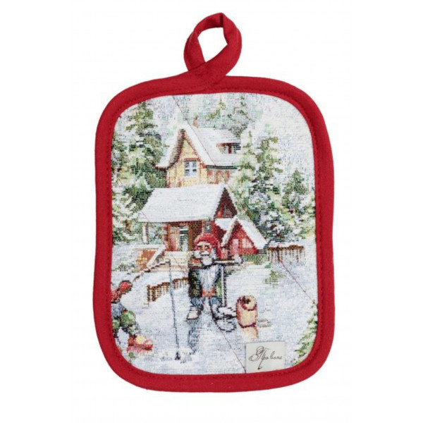 Фото - Набір прихваток Прованс з велюром Снігова зима 15х20 см (038515)