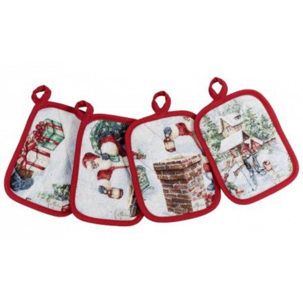 Фото - Набір прихваток Прованс з велюром Снігова зима 15х20 см (038515)