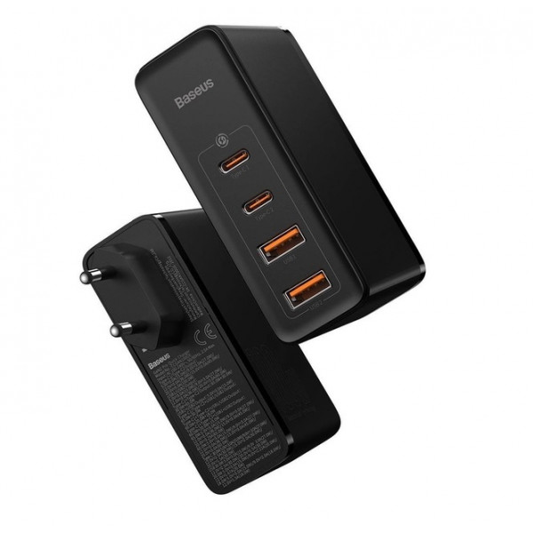 Фото - Сетевое зарядное устройство Baseus 2xUSB 100W GaN 2xUSB-C+2xUSB-A (CCGAN2P-L01)