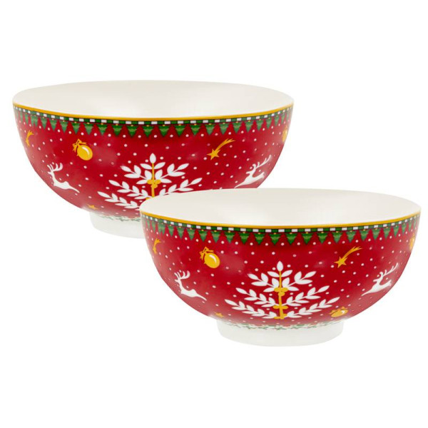 Фото - Набір салатників Lefard Рождественская коллекция 15 см (924-830)
