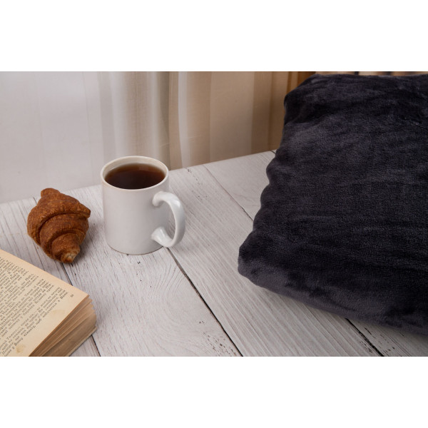 Фото - Плед євро Щ280 графіт 240х260 (176547)