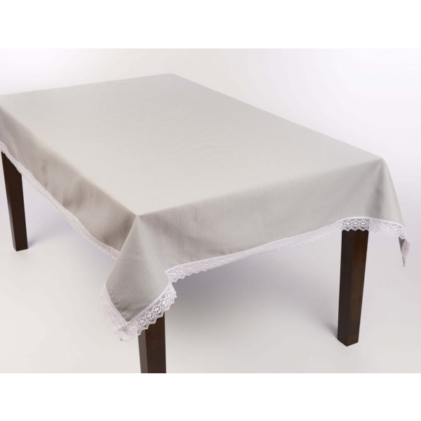 Фото - Скатертина прямокутна Едельвіка 240х140 см сіра (72-19/00)