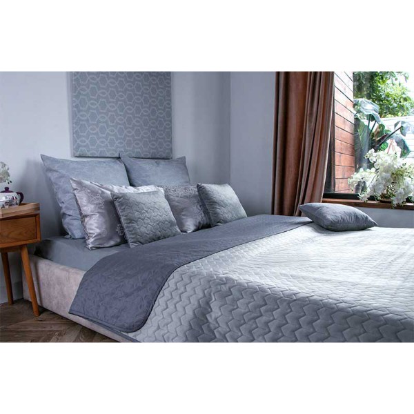 Фото - Покривало двоспальне Руно 180х220 велюр Grey (340.55_Grey)