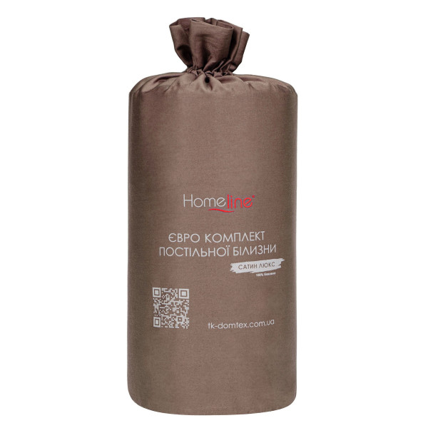 Фото - Комплект постільної білизни Home Line САТИН ЛЮКС 200х220 см КАКАО (189045)