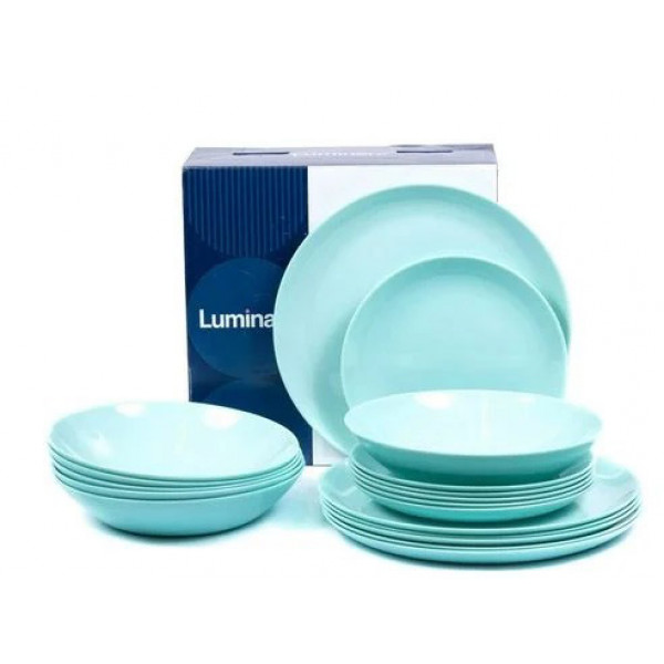 Фото - Столовий сервіз Luminarc CARINE LIGHT TURQUOISE 18 пр. (P7628)