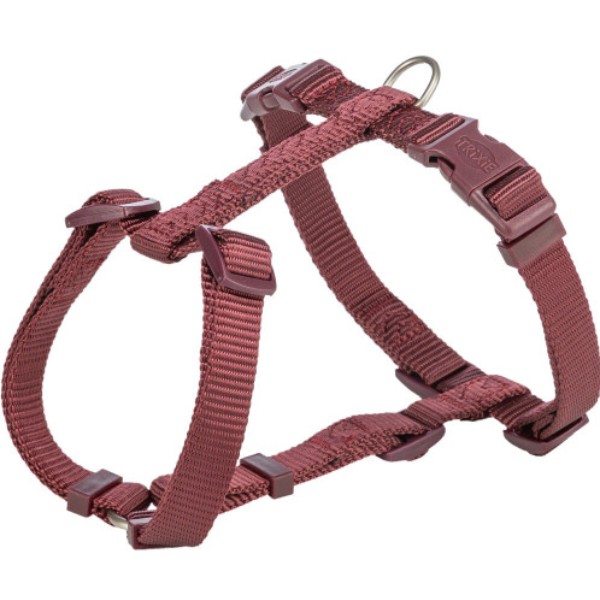 Фото - Шлея для собак Trixie Premium H-harness XXS–XS 20–32 см 10 мм бордова (4053032672864)