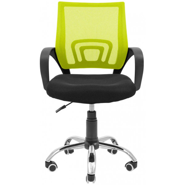 Фото - Крісло офісне Richman Спайдер Ю Хром Піастра Сітка чорна + зелена