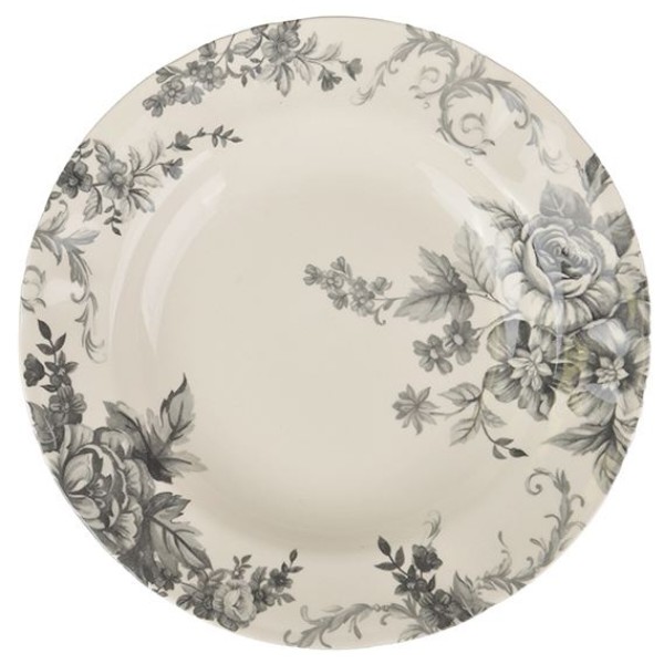 Фото - Тарелка суповая Claytan Ceramics Винтажные цветы 24 см (910-108)