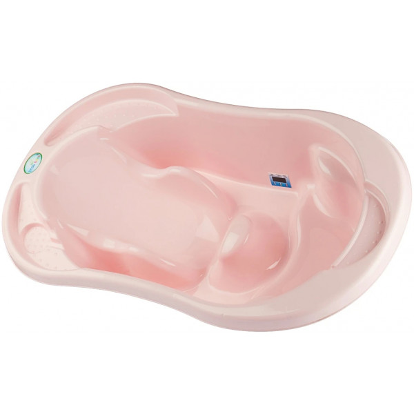 Фото - Детская ванночка Tega Baby Комфорт с термометром 2 в 1 анатомическая Светло-розовая (TG-011-104)