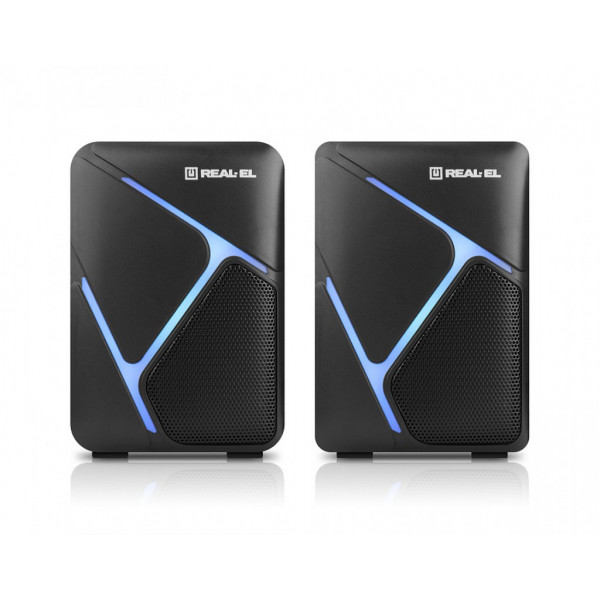 Фото - Комп'ютерна акустика звичайна 2.0 REAL-EL S-75 Black