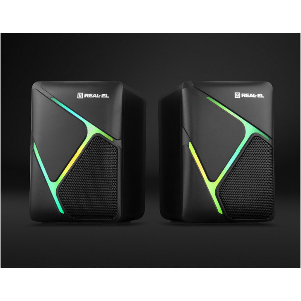Фото - Комп'ютерна акустика звичайна 2.0 REAL-EL S-75 Black