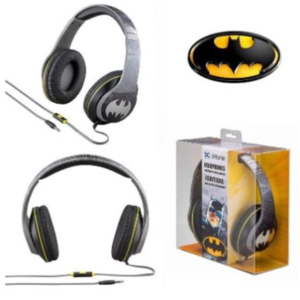 Фото - Наушники накладные проводные eKids iHome Warner Bros Batman Mic (RI-M40BM.FXV7)